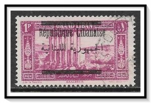 Lebanon #88 Temple Overprinted Used