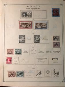 Small collection of Vatican City stamps on pages