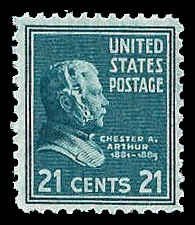 PCBstamps       US # 826 21c Chester A. Arthur, MNH, (10)