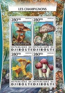 2016 Djibouti Mnh  Mushrooms. Michel Code: 1024-1027  |  Scott Code: 954