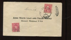 482 Schermack Used on 1st Day War Rate NOV 2 1917 Postage Due Cover MG1047