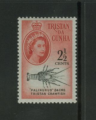 TRISTAN DE CUNHA 1961 2 1/2c TRISTAN CRAWFISH MNH