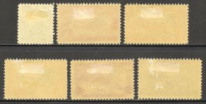 Philippines Scott C46-C51 Unused HOG - 1933 Air Post Overprints - SCV $3.65