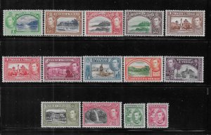 TRINIDAD & TOBAGO SCOTT #50-61 1938-41 GEORGE VI PICTORIALS- MINT NH/LH