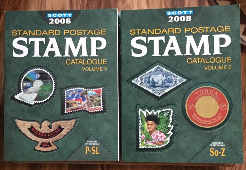 Used (Barely) Set of 6 Scott 2008 Worldwide Standard Postage Stamp Catalogues