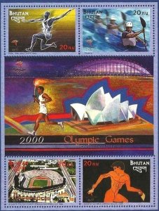 Bhutan 2000 MNH Stamps Mini Sheet Scott 1300 Sport Olympic Games