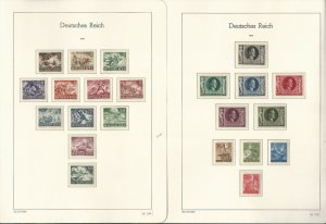 Germany Stamp Collection on 10 Hingless Lighthouse Pages, 1942-45 WWII, JFZ