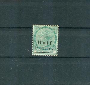 Dominica - Sc# 13. 1886 1/2p on 6p. Mint. $8.00.