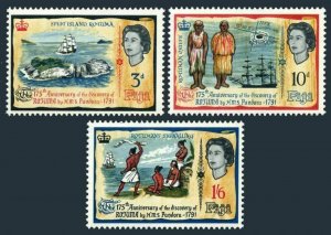 Fiji SC#221-223 Discovery of Rotuma by HMS Pandora (1966) MNH