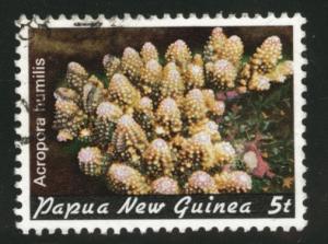 PNG Papua New Guinea Scott 567 used 1982 coral stamp
