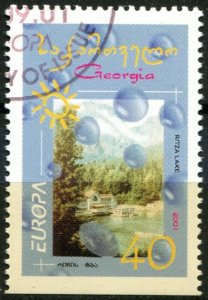 Georgia Sc#270 Used, 40t multi, Europa (C.E.P.T.) 2001 - Water - A Natural Tr...