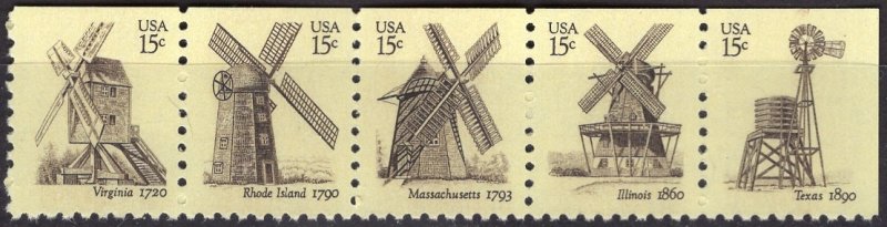 United States 1742b - Mint-NH - 15c Windmills (Cpl) (1980) (cv $1.50)