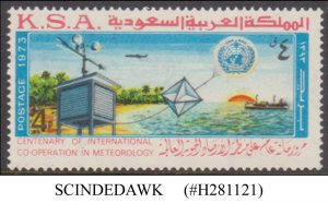 SAUDI ARABIA 1975 100th ANNI. OF WORLD METEOROLOGICAL ORGANIZATION SC#670 1V MNH