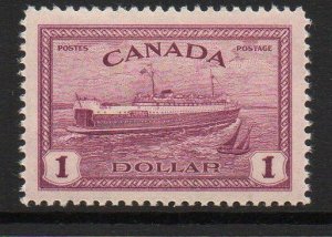CANADA SG406 1946 $1 PURPLE MTD MINT