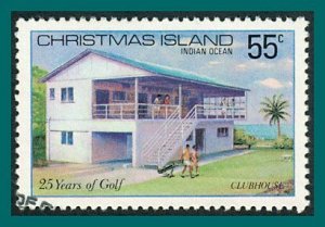 Christmas Island 1980 Golf Club, 55c used  #94,SG121