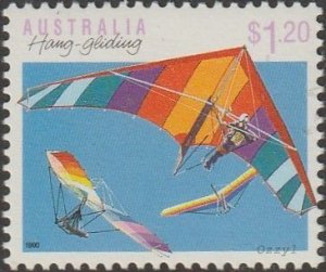Australia #1120 1990 $1.20 Hang Gliding  MINT-VF-OG-NH.