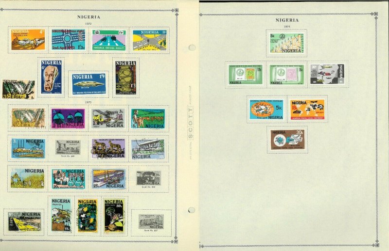 Nigeria Mint & Used Hinged on Scott Int. Pages 1941-1999