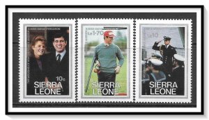 Sierra Leone #769-771 Royal Wedding Price Andrew Set MNH