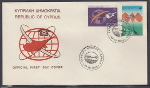 Cyprus Scott 442-3 FDC - Communications Achievement