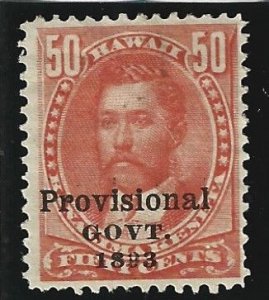 HAWAII Scott #72 Used 50c O/P in Black 2019 CV $120.00