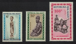 Malagasy Rep. Art Statuettes 3v 1964 MNH SG#83-85