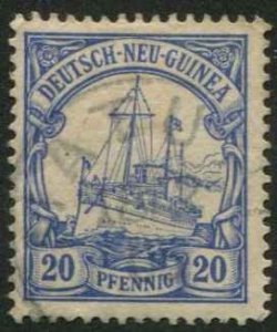 German New Guinea SC#10 Kaiser's Yacht 20p  Used