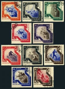 Russia 559-568,CTO. Michel 513-522. Spartacist Games,Moscow-1935.Running,Diving,