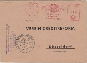 Germany 1964 Dusseldorf Cancel Credit Reform World Slogan Stamps Cover Ref 27907