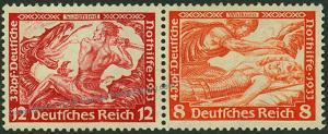 Germany 1933 Wagner Opera Mi W55 MH Se-Tenant Zusammendruck Strip 53131