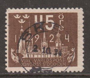 Sweden Sc 205 used 1924 40ö Stockholm Skyline F-VF