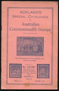 CATALOGUES Acklands Special Catalogue of Australian Stamps 1941-42 Edition.