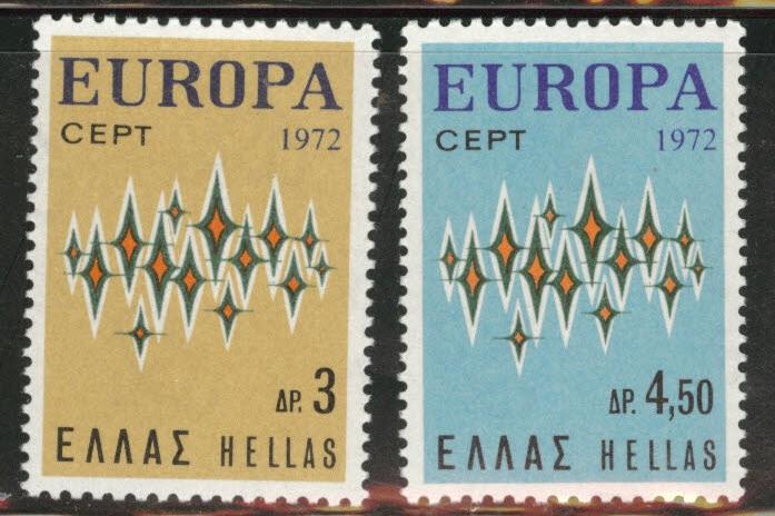 GREECE Scott 1049-1050 MNH** 1972 Europa set