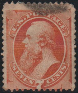 # 160 SCV $85.00 F/VF, face free cancel, seldom seen with such a light cancel...