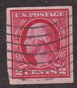 U.S. # 409, 2 cent Washington Imperf, Used, 1/2 cat.