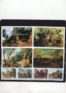 MALDIVES 1991 PAINTINGS BY RUBENS SET OF 4 STAMPS & 4 S/S MNH