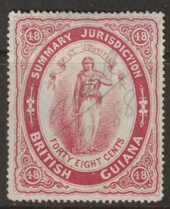 British Guiana 1883  Summary Jurisdiction revenue used