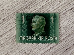 Hungary #570 Used, 1p, Admiral Nicholas Horthy,  2024 SCV $0.25