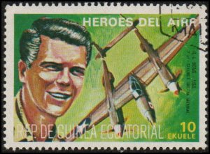 Equatorial Guinea sw1344 - Cto - 10e P-38 Lightning / Richard Bong (1977)