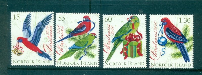 Norfolk Is. - Sc# 1013-6. 2010 Birds, Christmas. MNH. $5.25.