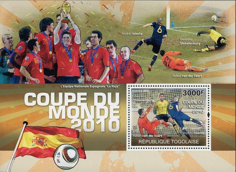 Soccer Stamp World Cup Spain La Roja Sport Souvenir Sheet Mint NH 