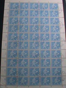 SWITZERLAND STAMP-1965 SC# 382e  MESSENGER FRIBOURG CTO FULL SHEET OF 50 VF