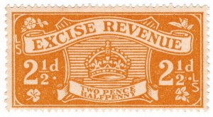 (I.B) Excise Revenue : 2½d Orange (1934)