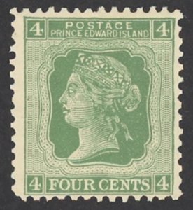 Canada Prince Edward Island Sc# 14 MH 1872 4¢ green Queen Victoria Cents Issue