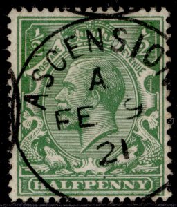 ASCENSION QV SG Z39, ½d green, VERY FINE USED. Cat £85. CDS