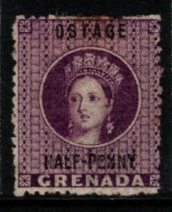 GRENADA SG21c 1881 ½d DEEP MAUVE OSTAGE VARIETY MTD MINT 