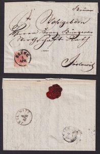 Austria - 1851 - Scott #3 - used on 1851 cover - BRÜNN pmk Czech Republic