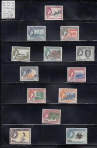 BRITISH VIRGIN ISLANDS # 115-127 VF-MXXLH CAT VALUE $99+