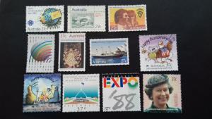 Australia Single Issues 1980's Unused