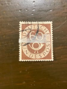 Germany SC 682 Used 60pf Numeral & Post Horn (3) - VF/XF - Thin paper on obverse