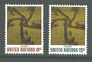 UN New York issue Sc. # 232-33 f-vf mnh set 